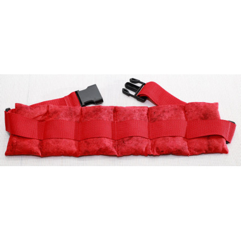 Hüft- Traubenkernkissen rot klein mit 6 einzelnen Kammern