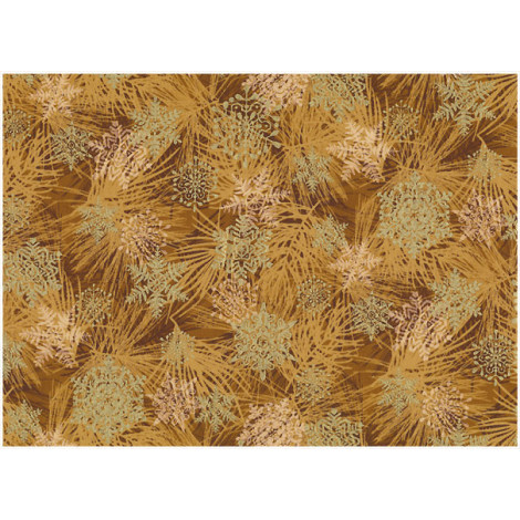 Patchworkstoff hellbraun mit Goldmuster