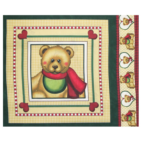 Patchworkstoff Panel Teddybär