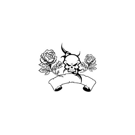 Totenkopf mit Rosen PL-0016