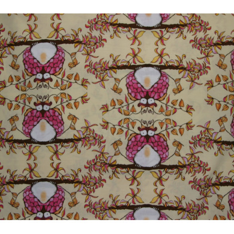 Patchworkstoff Rapport Eulen in pink