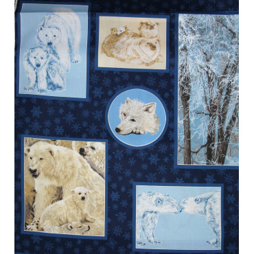 Patchworkstoff Winterpanel