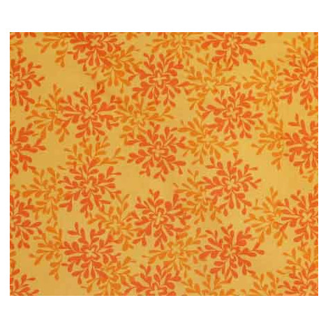 Patchworkstoff orange mit Blumen