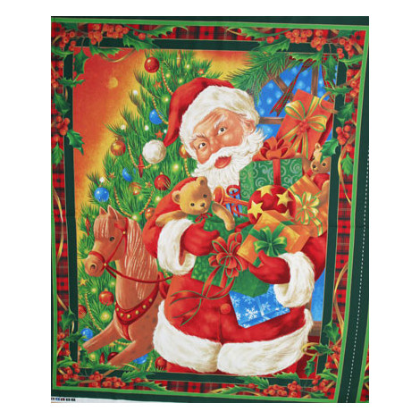 Patchworkstoff Panel Santa gross