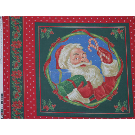 Patchworkstoff Panel Santa