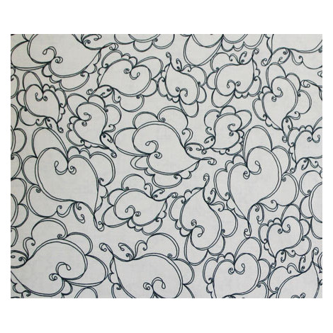 Patchworkstoff weiss mit Herzen