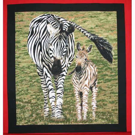 Patchworkstoff Panel Zebras