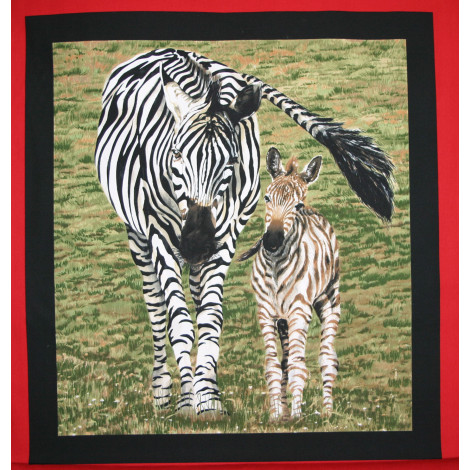 Patchworkstoff Panel Zebras