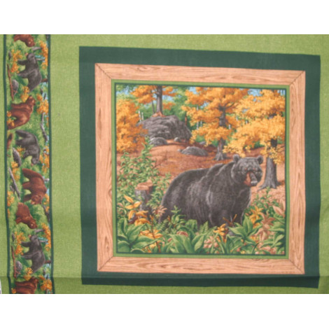 Patchworkstoff Panel mit Bären